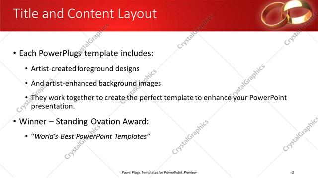 Title and Content presentation slide layout