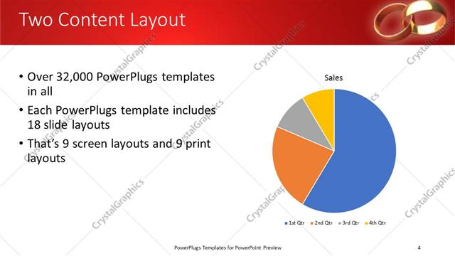Two Content presentation slide layout