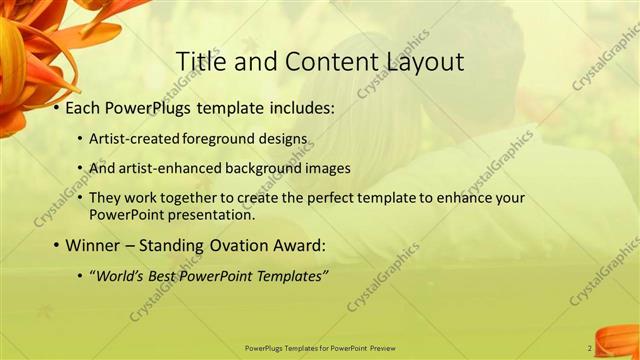 Title and Content presentation slide layout