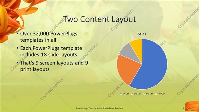 Two Content presentation slide layout