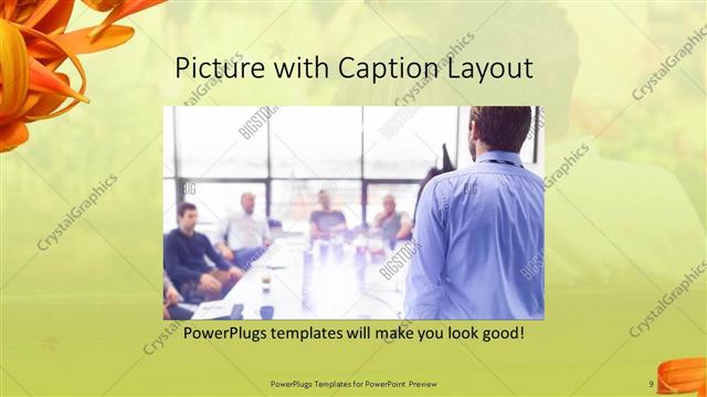 Picture with Caption presentation slide layout
