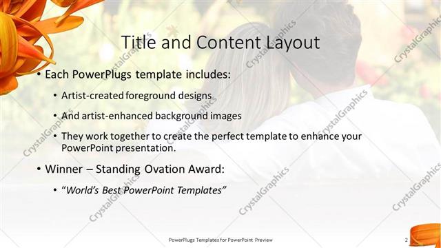 Title and Content presentation slide layout