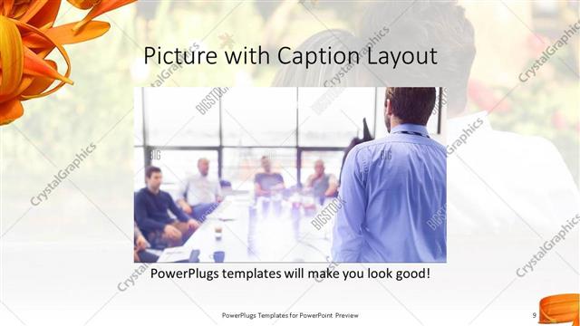 Picture with Caption presentation slide layout