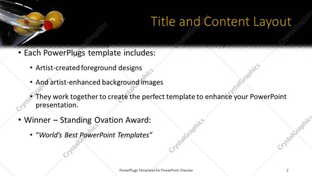 Title and Content presentation slide layout