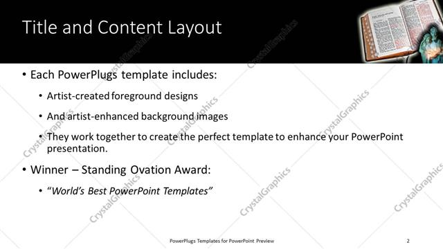 Title and Content presentation slide layout