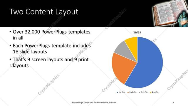 Two Content presentation slide layout