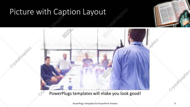 Picture with Caption presentation slide layout