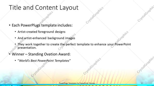 Title and Content presentation slide layout