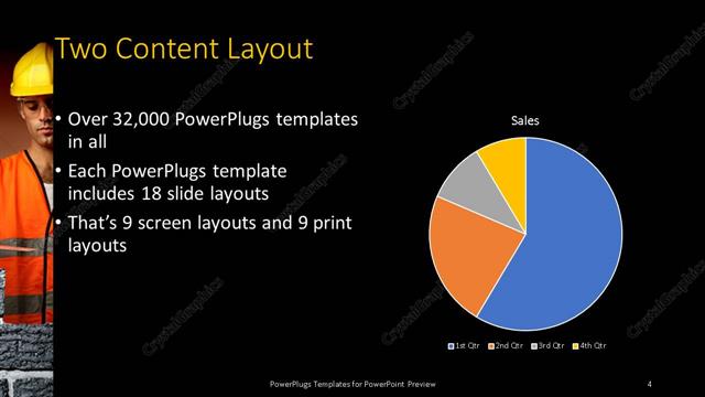 Two Content presentation slide layout