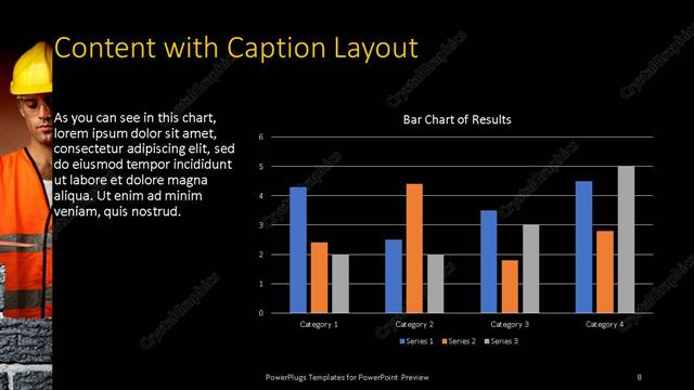 Content with Caption presentation slide layout