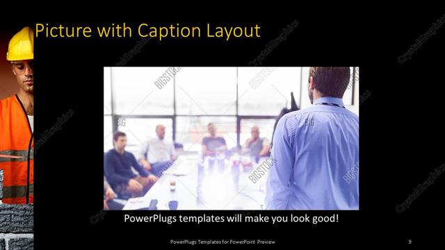Picture with Caption presentation slide layout