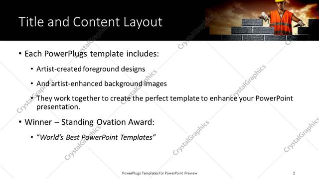 Title and Content presentation slide layout