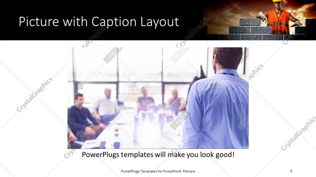 Picture with Caption presentation slide layout
