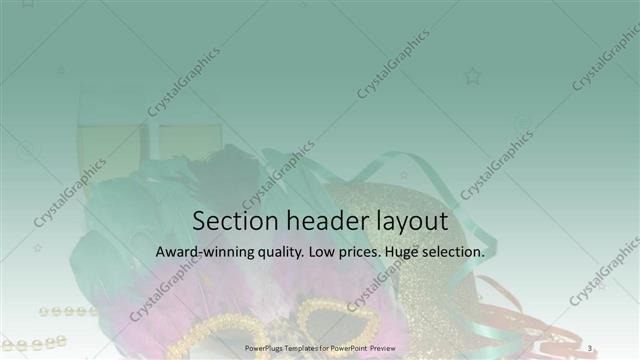 Section Header presentation slide layout