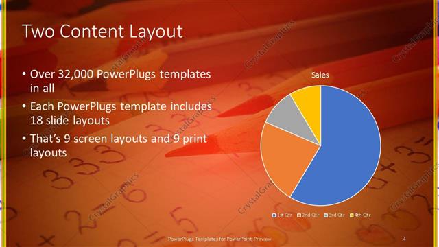 Two Content presentation slide layout