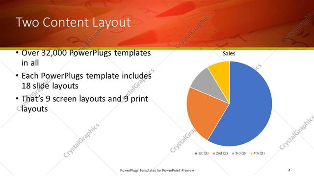 Two Content presentation slide layout