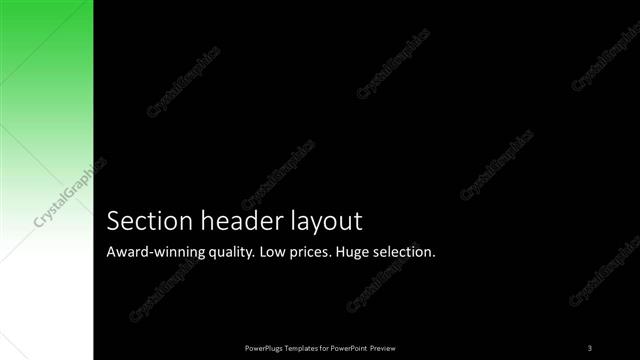 Section Header presentation slide layout