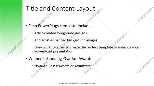 Title and Content presentation slide layout
