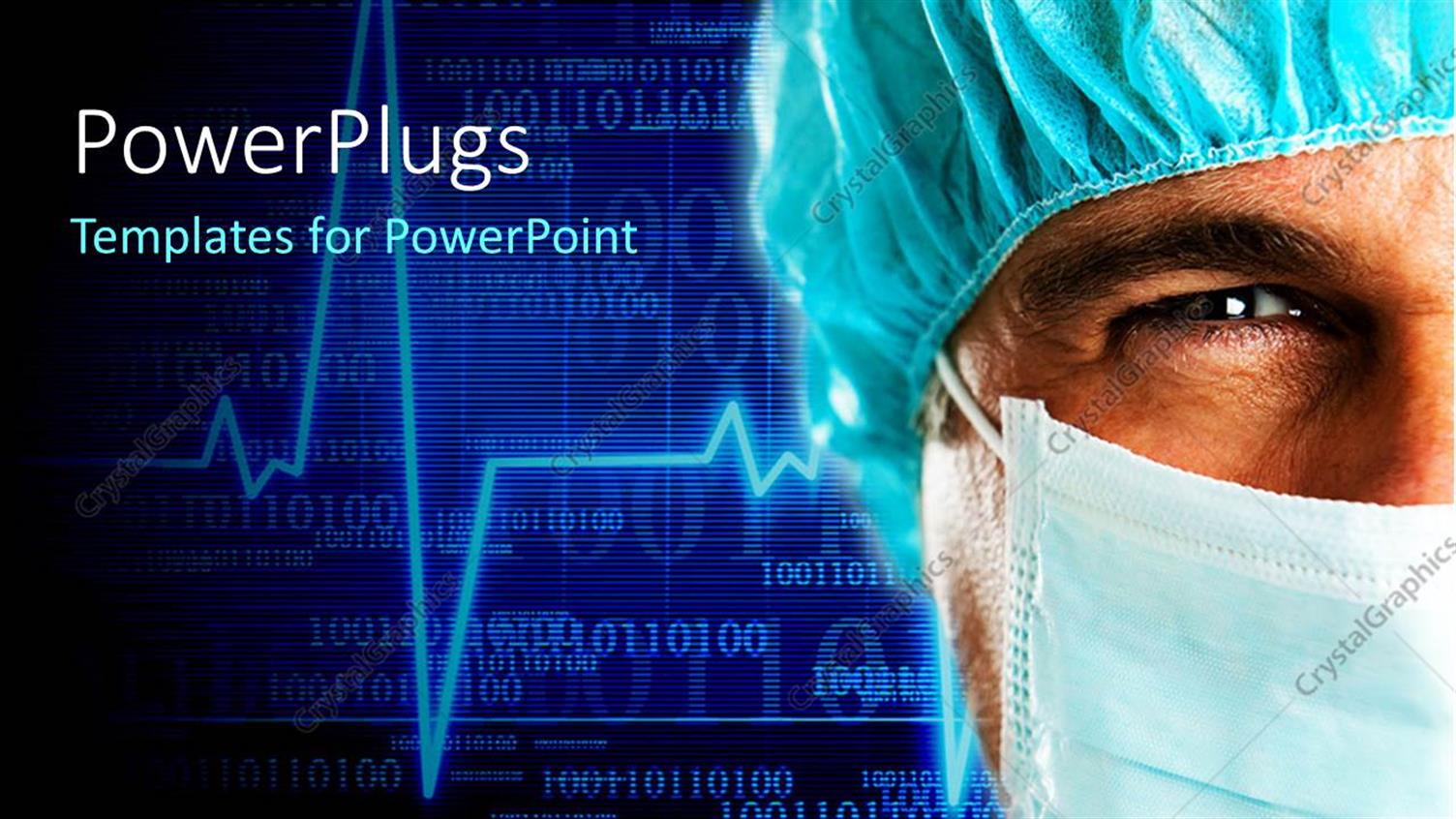 Featuring a Surgeon with Bluish Background and Place for Text