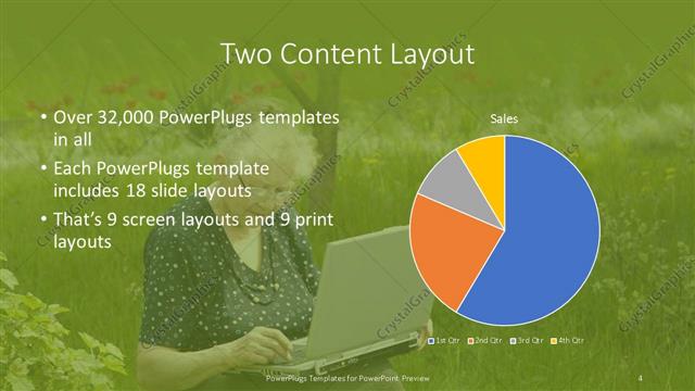 Two Content presentation slide layout