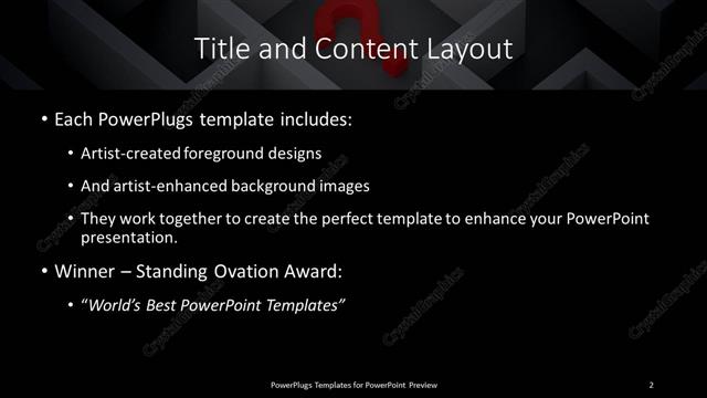 Title and Content presentation slide layout