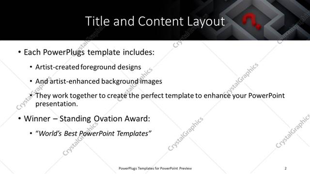Title and Content presentation slide layout