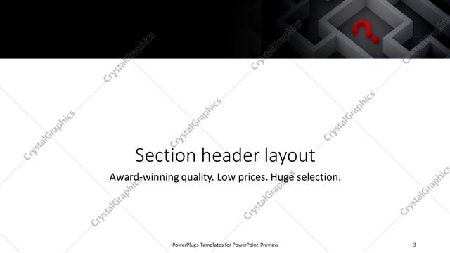 Section Header presentation slide layout