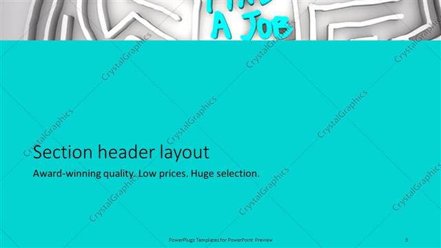 Section Header presentation slide layout