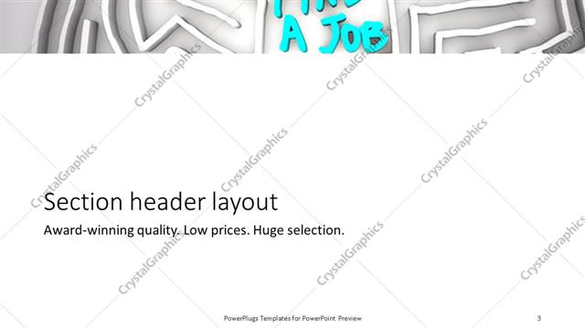 Section Header presentation slide layout