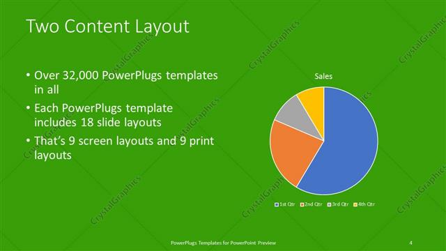 Two Content presentation slide layout