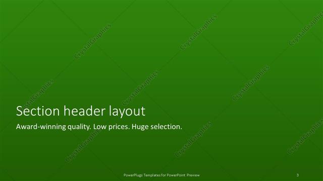 Section Header presentation slide layout