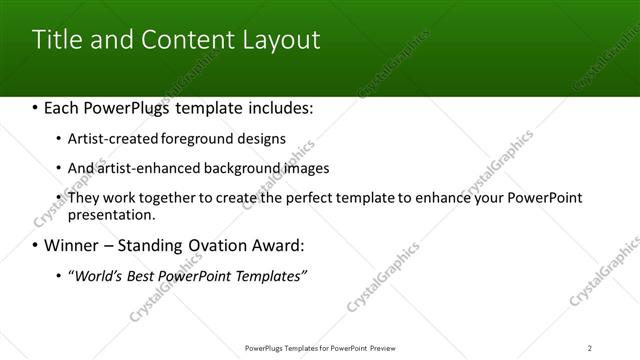 Title and Content presentation slide layout