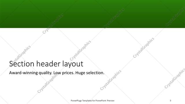 Section Header presentation slide layout