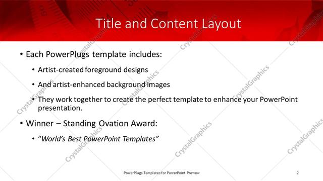 Title and Content presentation slide layout