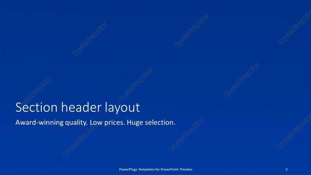 Section Header presentation slide layout