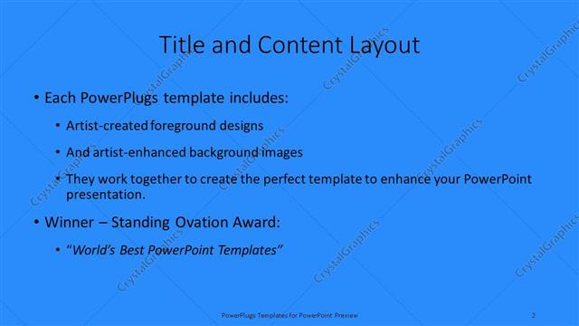 Title and Content presentation slide layout