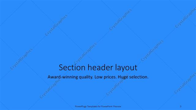 Section Header presentation slide layout