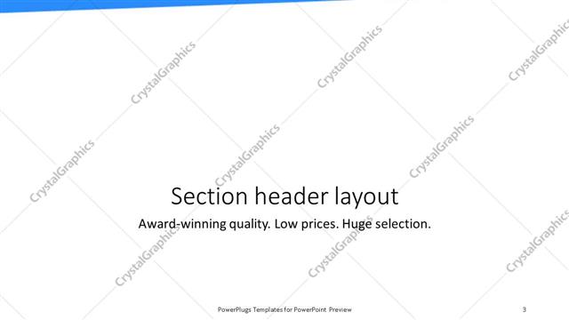 Section Header presentation slide layout