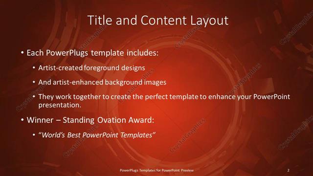 Title and Content presentation slide layout