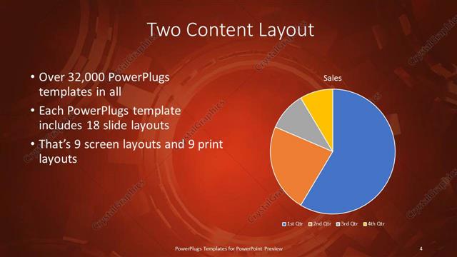Two Content presentation slide layout