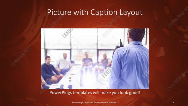 Picture with Caption presentation slide layout