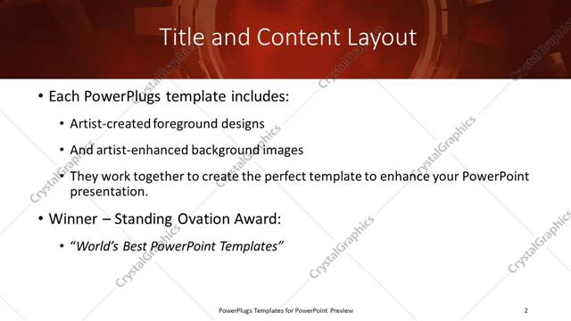 Title and Content presentation slide layout
