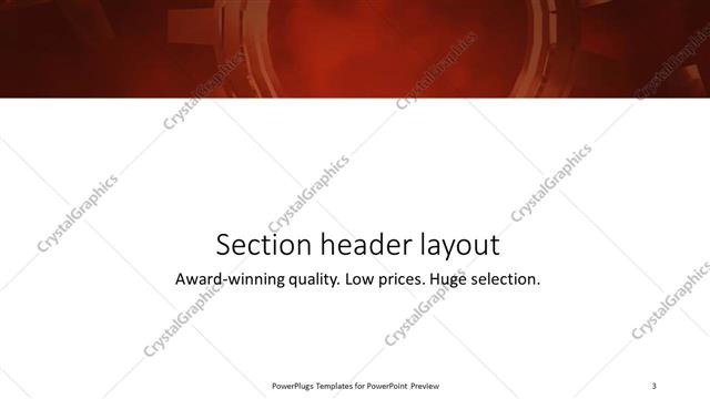 Section Header presentation slide layout