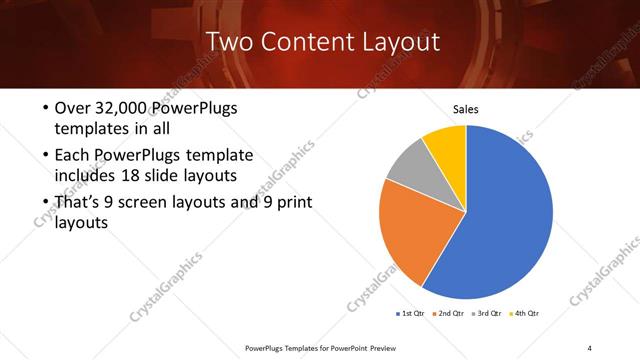 Two Content presentation slide layout