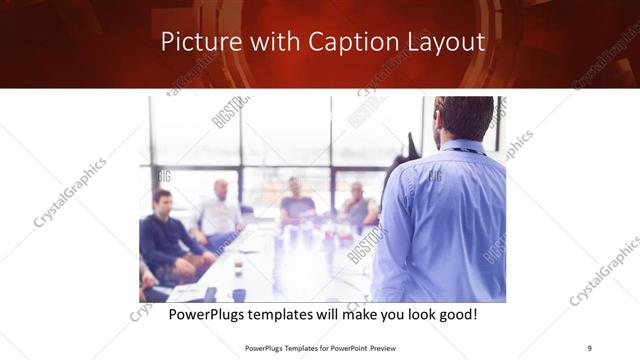 Picture with Caption presentation slide layout