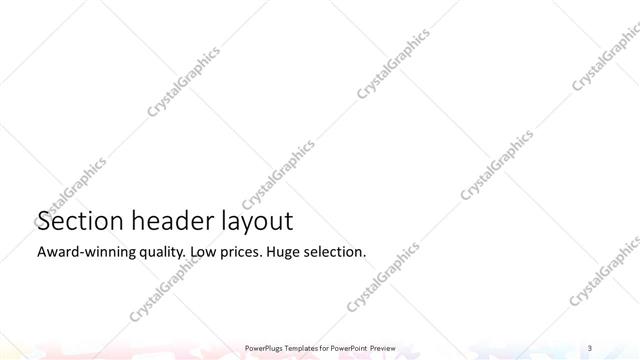 Section Header presentation slide layout