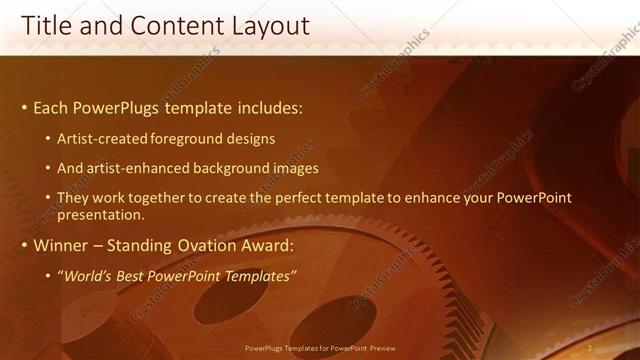 Title and Content presentation slide layout