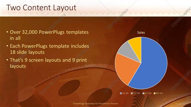 Two Content presentation slide layout