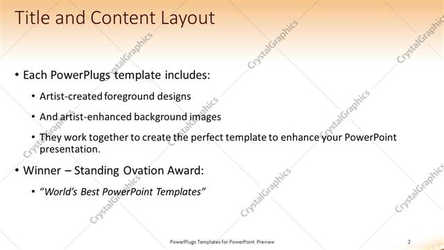 Title and Content presentation slide layout