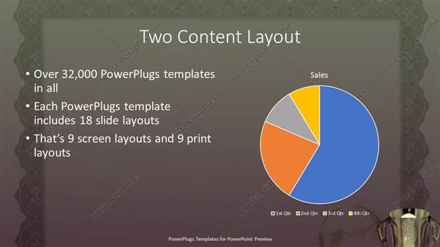 Two Content presentation slide layout